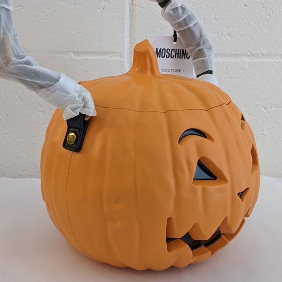 🎃 SS20 MOSCHINO COUTURE PUMPKIN TOP HANDLE ORANGE BAG HALLOWEEN TRICK / CHIC 🎃 - Picture 16 of 16